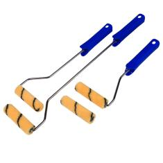10,2 cm schwarze Streifen auf gelbem Polyester-Mini-Farbroller
